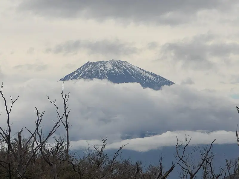 Fuji nhìn từ Owakudani (tháng 11/2025)